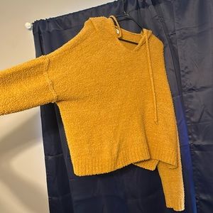 Fuzzy hoodie style sweater